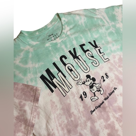 Disney Other - Disney Mickey Mouse Tie Dye Tee Men’s L Unisex Green Lavender Classic Vacation